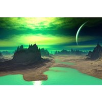 Papermoon Fototapete "PLANETEN-FUTURISTISCH WELTRAUM MOND GALAXIE UNIVERSUM" von Papermoon