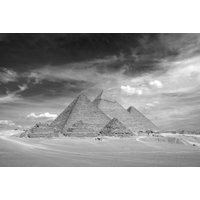 Papermoon Fototapete "Pyramiden Schwarz & Weiß" von Papermoon