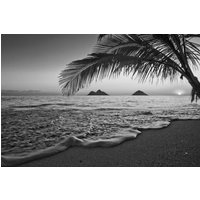 Papermoon Fototapete "Strand Schwarz & Weiß" von Papermoon