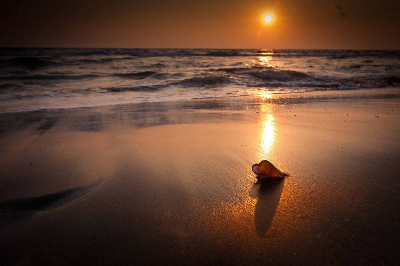 Papermoon Fototapete Tropischer Strand Sonnenuntergang von Papermoon