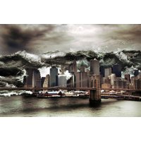Papermoon Fototapete "Tsuname vor New York" von Papermoon