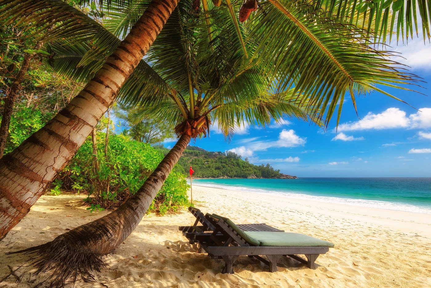 Papermoon Fototapete VLIES-Tapete Premium "Strand", Kleister KOSTENLOS, reduziert, 3D-Effekt, restlos trocken abziehbar, (5273), Wandtapete Bild Dekoration Wand-Dekor Motiv Tapete Poster von Papermoon