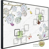 papermoon Infrarotheizung »EcoHeat - Muster mit Blumen + Schmetterl.«, Matt-Effekt - bunt von papermoon