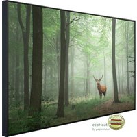 Papermoon Infrarotheizung "Hirsch im Wald" sehr angenehme Strahlungswärme von Papermoon