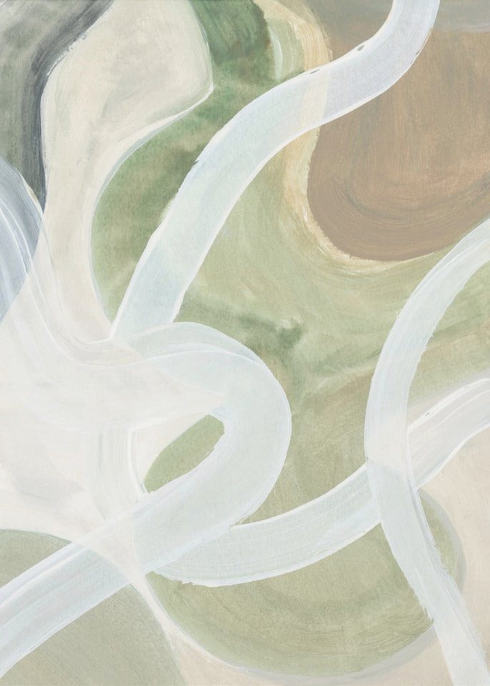 Papermoon Poster Abstract Loops 1, Premium-Leinwanddruck mit UV-beständigen Tinten für intensive Farben von Papermoon