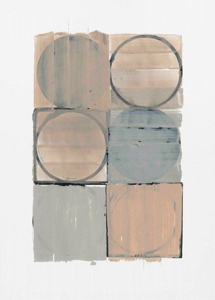 Papermoon Poster Circles In Squares No 1, Premium-Leinwanddruck mit UV-beständigen Tinten für intensive Farben Papermoon Poster Circles In Squares No 1, Premium-Leinwanddruck mit UV-beständigen Tinten für intensive Farben von Papermoon