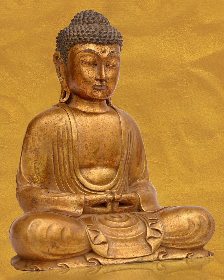 Papermoon Poster Mini-Poster Nr.279 Buddha, 40 X 50 CM, (Statue Figur Buddha Asien Gold), genormte Postergröße für Rahmen, Bild Dekoration Wanddeko Motiv Tapete von Papermoon