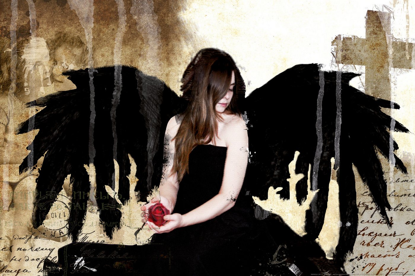 Papermoon Poster POSTER Nr.063 Angel, 61 X 91,5 CM, (Gothic-Poster), genormte Postergröße für Rahmen, Bild Dekoration Wanddeko Motiv Tapete von Papermoon
