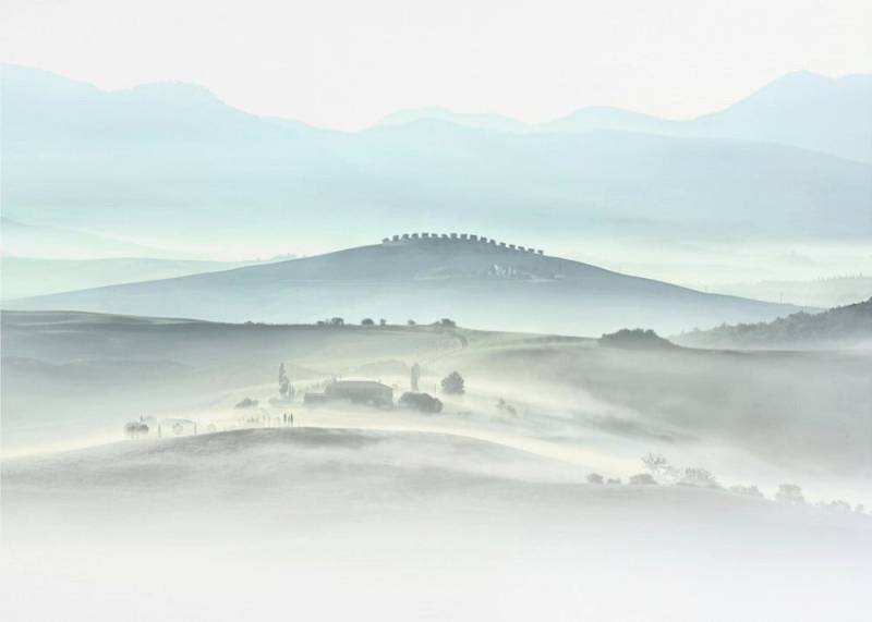 Papermoon Vliestapete "Tuscany" von Larry Deng, Matt & lichtbeständig, hochwertiges formstabiles Vlies, UV-beständigen Farbe, Made in Germany von Papermoon