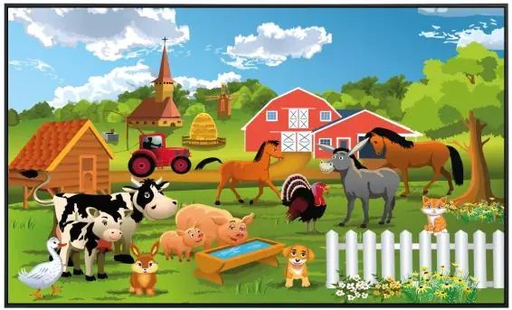 papermoon Infrarotheizkörper EcoHeat 60X100 cm 600 Watt, Farm Kindermotiv von Papermoon