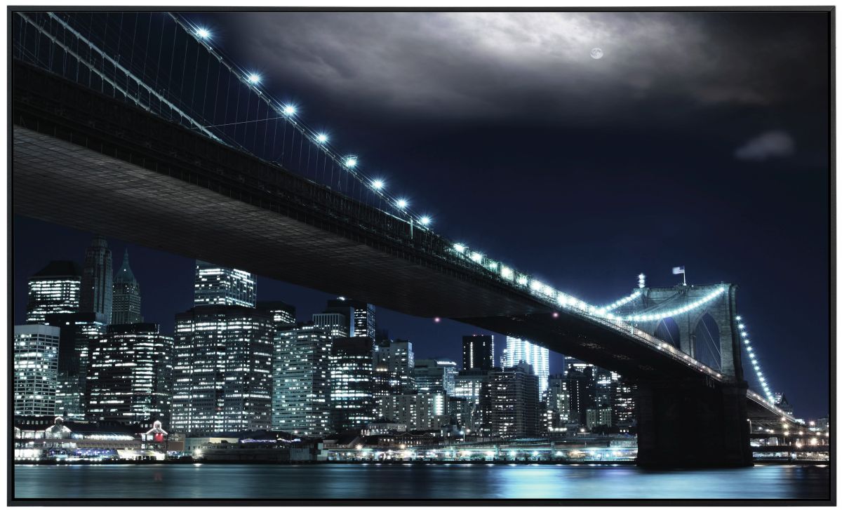 papermoon Infrarotheizkörper EcoHeat 90x120 cm 1200 Watt, Brooklyn Brücke von Papermoon