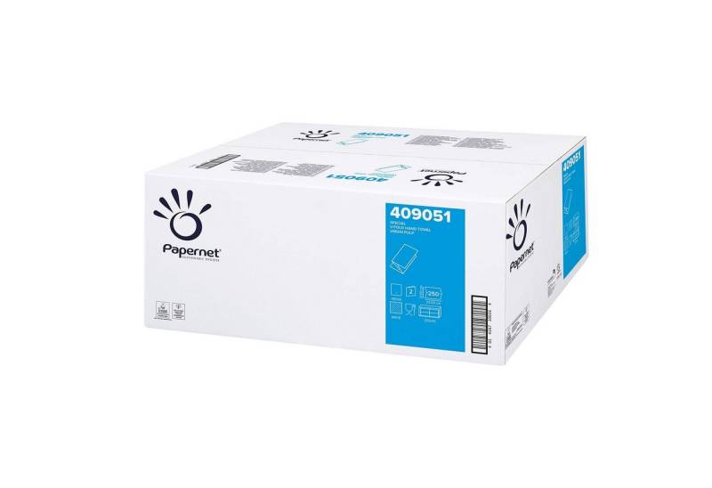 Papernet® Toilettenpapier Papernet Papierhandtücher 421569, 3750 Blatt, 2-lagig V-Falz von Papernet®