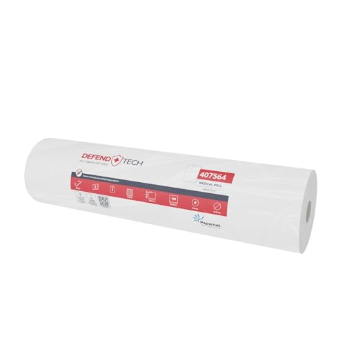 Papernet - Medizinisches Bettlaken für Kinderbett 407564, 1 Rolle Papier aus reinem Zellulose, 69 m, 2 Schleier, 189 Rollen 59,2 x 36,5 cm von Papernet