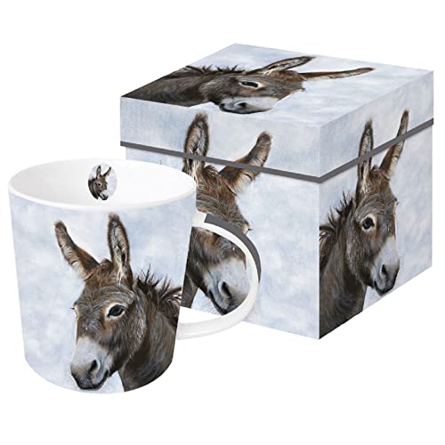 Paperproducts Design PPD - 160302270 - Kaffeebecher, The Donkey, Esel, mehrfarbig, New Bone China, mit Geschenkkarton, H: 10cm, D: 9,8cm, 350ml von Paperproducts Design