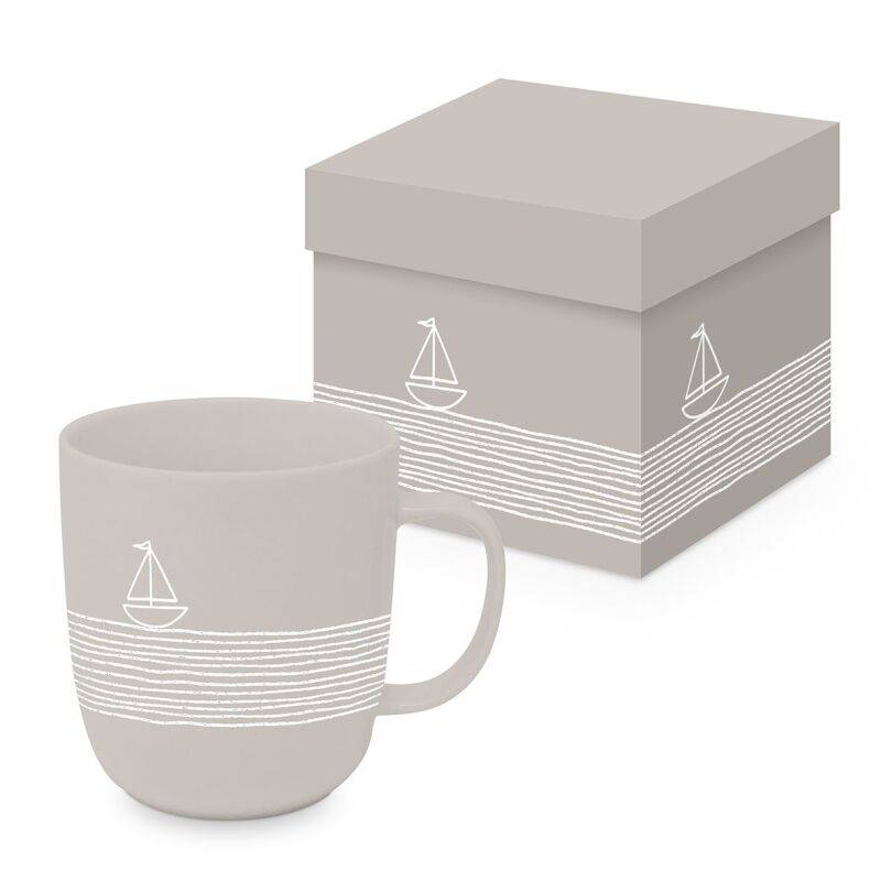 Tasse Pure Sailing taupe Matte Mug in Geschenkkarton von Paperproducts Design