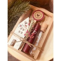 Geschenkset Zu Weihnachten | Kerzenset Wichtelgeschenk Stabkerzen von PapeteriemitherzDE