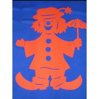 Fensterbild Tonkarton Clown Mit Schirm 30 cm Groß Filigran Farbwunsch Karneval Fasching Scherenschnitt Deko Neu Fensterbild Tonkarton Clown Mit Schirm 30 cm Groß Filigran Farbwunsch Karneval Fasching Scherenschnitt Deko Neu von PapierSchereDeko