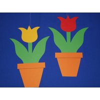 Fensterbild Tonkarton Tulpen 2Er Set Rot Gelb Topf 27 cm Frühling Farbwunsch Deko Neu Fensterbild Tonkarton Tulpen 2Er Set Rot Gelb Topf 27 cm Frühling Farbwunsch Deko Neu von PapierSchereDeko