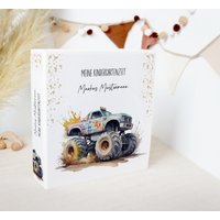 Kindergarten Krippe Ordner Monstertruck Personalisiert Mit Namen Sammelmappe Ringordner von PapierTraeume123