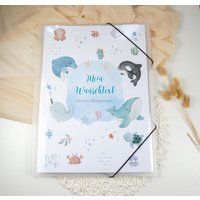 Zeichenmappe A3 Oder A4 Sammelmappe Postmappe Personalisiert Unter Wasser Bunt von PapierTraeume123