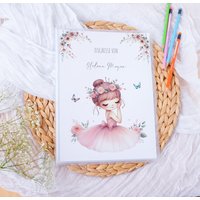 Zeugnismappe Prinzessin Rosa Personalisiert - Schulanfang Einschulung Hausaufgabenheft Zeugnisse Zeugnis Mädchen von YvonnesPapierTraeume