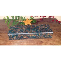 stiftetui Nepal, Weihnachten, Lokta, Schwarz Gold, Magnetverschluß, Schmuckkästchen, Handgefertigt stiftetui Nepal, Weihnachten, Lokta, Schwarz Gold, Magnetverschluß, Schmuckkästchen, Handgefertigt von Papierbunt