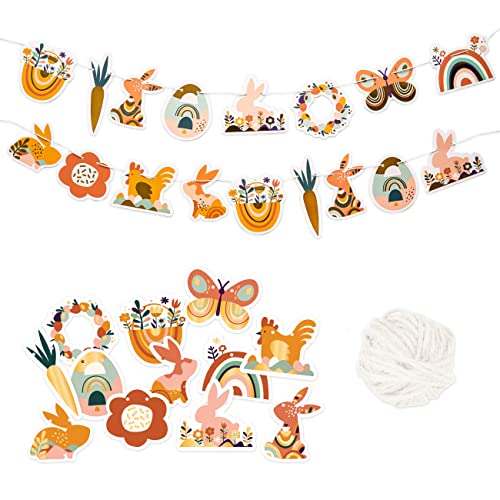 Papierdrachen 10m Girlande als Osterdekoration - Boho-Style mit Goldfolierung - Deko zum Basteln für Jungen, Mädchen & Erwachsene - wunderschöne dekorative Ostergestaltung - Set 13 von Papierdrachen