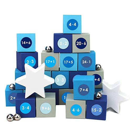 Papierdrachen 24 Adventskalender Kisten - mit Zahlenaufklebern zum selber Befüllen - 24 Bunte Schachteln zum Aufstellen und zum Befüllen - 24 Boxen von Papierdrachen