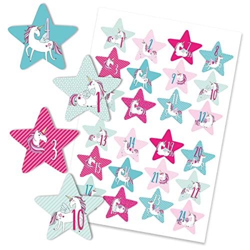 Papierdrachen 24 Adventskalender Zahlenaufkleber - Nr. 38 - Sticker 4 cm - zum Basteln und Dekorieren von Papierdrachen