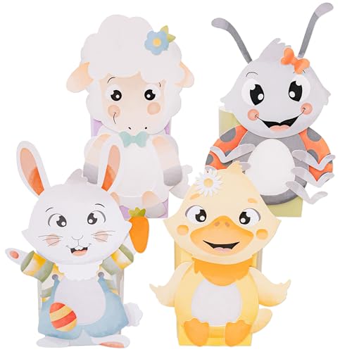 Papierdrachen 8 Windlichter Ostermotive - Tischlichter - Bastelset - perfekt für Kinder geeignet - Projekt für Kindergärten oder Grundschulen - Dekoration Ostern von Papierdrachen