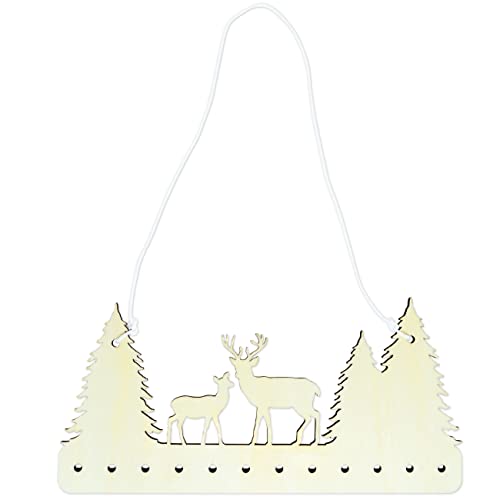 Papierdrachen Aufhängung für Adventskalender Geschenke - aus Holz - in naturfarben und schwarz - Weihnachtskalender zum Selbstbasteln - kombinierbar mit Stoffsäckchen und Geschenkpapier - Wald - Set 1 Papierdrachen Aufhängung für Adventskalender Geschenke - aus Holz - in naturfarben und schwarz - Weihnachtskalender zum Selbstbasteln - kombinierbar mit Stoffsäckchen und Geschenkpapier - Wald - Set 1 von Papierdrachen