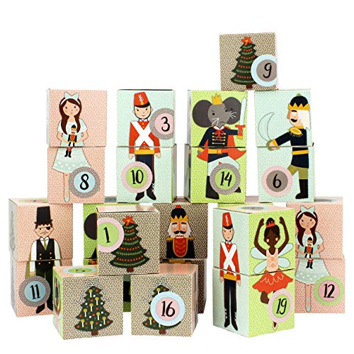 Papierdrachen DIY Adventskalender zum Befüllen - Kisten Set - Motiv Nussknacker - 24 bunte Schachteln aus Karton zum Aufstellen und zum Befüllen - 24 Boxen - Weihnachten 2024 Papierdrachen DIY Adventskalender zum Befüllen - Kisten Set - Motiv Nussknacker - 24 bunte Schachteln aus Karton zum Aufstellen und zum Befüllen - 24 Boxen - Weihnachten 2024 von Papierdrachen