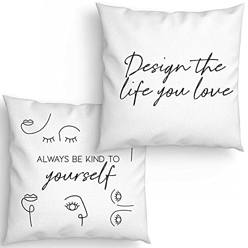 Papierdrachen Kissen - Always be Kind to Yourself - Set 2 von Papierdrachen