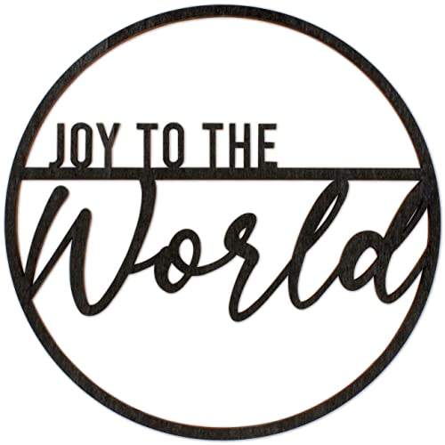 Papierdrachen Großer Cutoutring aus Holz mit dem Spruch Joy to The World - Farbe schwarz - der besondere Weihnachtsschmuck Papierdrachen Großer Cutoutring aus Holz mit dem Spruch Joy to The World - Farbe schwarz - der besondere Weihnachtsschmuck von Papierdrachen
