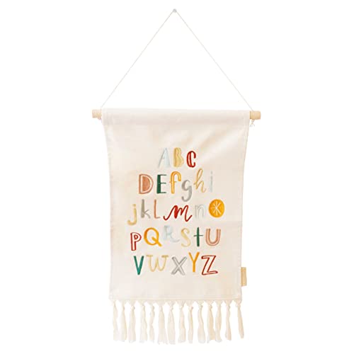 Papierdrachen Wanddeko für Jungen und Mädchen - Dekoration aus Stoff für das Kinderzimmer - Boho Wandteppich - Wandbehang mit Alphabet - Set 1 von Papierdrachen