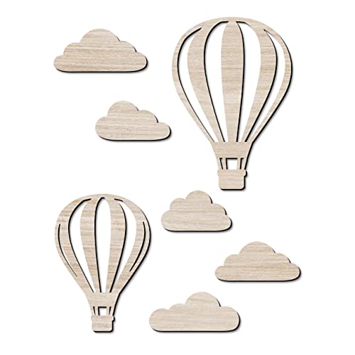 Papierdrachen Wanddekoration aus Holz - ideale Deko für das Kinderzimmer - Wooden Cutout - Vintage - Boho - Größe ca. 40 x 50 cm - Heißluftballon - Set 1 Papierdrachen Wanddekoration aus Holz - ideale Deko für das Kinderzimmer - Wooden Cutout - Vintage - Boho - Größe ca. 40 x 50 cm - Heißluftballon - Set 1 von Papierdrachen