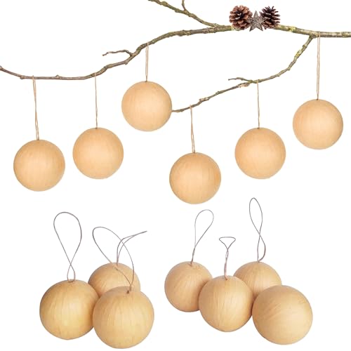 Papierdrachen Weihnachtskugeln zum Selbstbemalen in Pappmaché-Optik - tolle Bastelidee - Festliche Weihnachtsdekoration zum Selbermachen - Christbaumkugeln - braun von Papierdrachen