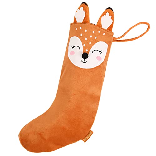 Papierdrachen Weihnachtssocke | Weihnachtsstiefel | Weihnachtsstrumpf zum Befüllen | Zum Aufhängen an Kamin, Treppe | Geschenksack - Geschenkverpackung - 20x40cm Fuchs - Set 2 von Papierdrachen