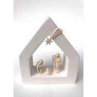 Weihnachtskrippe Krippe Mini Weihnachtsgeschenk Krippchen Weihnachten von Papiergarten