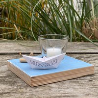 Windlicht „Meerverliebt" Kerzenhalter Kerzenglas Kerzen Kerzendeko Dekoration Tischdeko Tischdekoration Papierboot Papierschiff Meer Ostsee Windlicht „Meerverliebt" Kerzenhalter Kerzenglas Kerzen Kerzendeko Dekoration Tischdeko Tischdekoration Papierboot Papierschiff Meer Ostsee von Papierschiffswerk