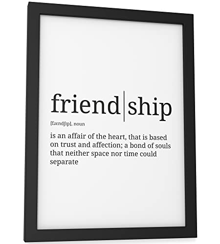 Papierschmiede® Definition Friendship, A5 (15x21 cm) Poster für Wohnzimmer, Schlafzimmer, Küche, Esszimmer, Wandbild Geschenk Wanddeko Spruch English - ohne Rahmen von Papierschmiede