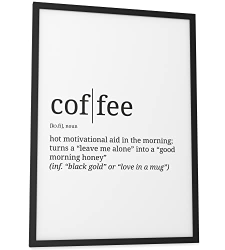 Papierschmiede® Definition Coffee, 30x40 cm Poster für Wohnzimmer, Schlafzimmer, Küche, Esszimmer, Wandbild Geschenk Wanddeko Spruch English - ohne Rahmen von Papierschmiede