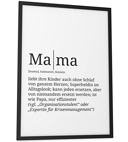Papier Poster "Definition", DIN A3, Seidenpapier, Definition Mama, von Papierschmiede