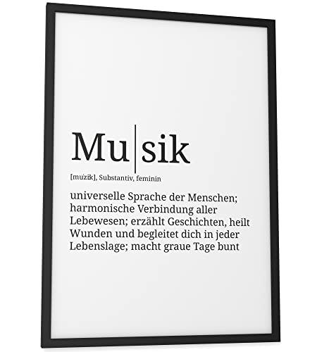 Papierschmiede® Definition: Musik, 30x40 cm, Poster für Wohnzimmer, Schlafzimmer, Küche, Esszimmer, Wandbild Geschenk Wanddeko - ohne Rahmen von Papierschmiede