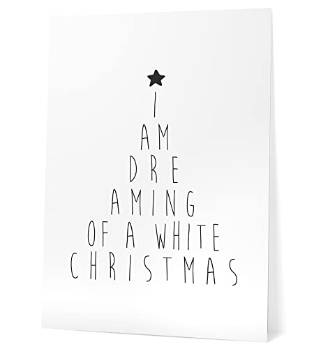 Papierschmiede® XMAS Poster White Christmas, A1 Deko mit Spruch zu Weihnachten, Wohnzimmer Wanddeko, Schlafzimmer, Küche Dekoration ohne Rahmen, Deko zu Weihnachten von Papierschmiede