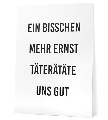 Papierschmiede® Bilder Home XXL Kunstdruck A1 (59,4x84,1 cm) Spruch Poster Zuhause Schrift Bild Wanddeko in schwarz weiß, Sprüche für Wohnzimmer Büro Küche, Täterätäte von Papierschmiede