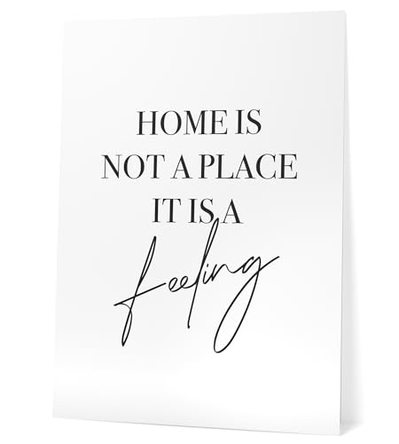 Papierschmiede® Bilder Home XXL Kunstdruck B2 (50x70 cm) Spruch Poster Zuhause Schrift Bild Wanddeko in schwarz weiß, Sprüche für Wohnzimmer Büro Küche, Home Feeling von Papierschmiede