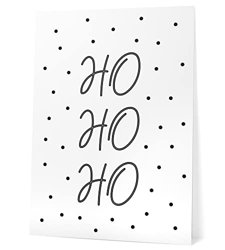 Papierschmiede® XMAS Poster Ho Ho Ho, 50x70 cm (B2) Deko mit Spruch zu Weihnachten, Wohnzimmer Wanddeko, Schlafzimmer, Küche Dekoration ohne Rahmen, Deko zu Weihnachten von Papierschmiede