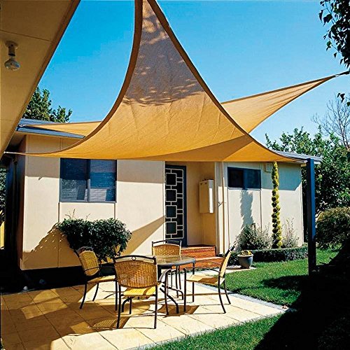 Papillon 8091180 - Kerzenschirm für Garten, dreieckig, 3,6 x 3,6 x 3,6 m, Farbe beige von Papillon