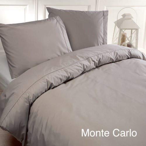 Papillon Monte Carlo Bettbezüge Grau, Baumwolle, 140 x 200/220 cm von Papillon